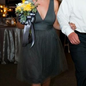 Jcrew Gray Tulle Dress